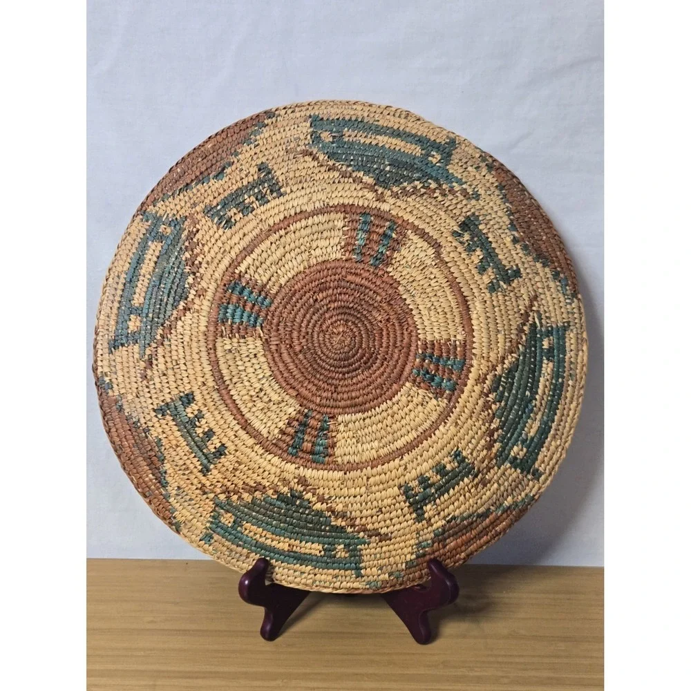 Vintage Hausa Handwoven Coiled Basket/Platter 13.5
